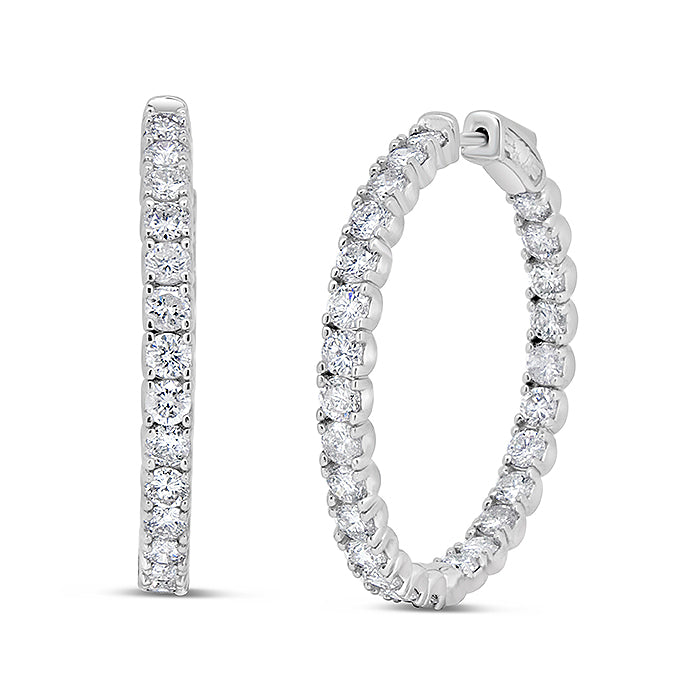 5.69ct Inside & Out Diamond Hoops
