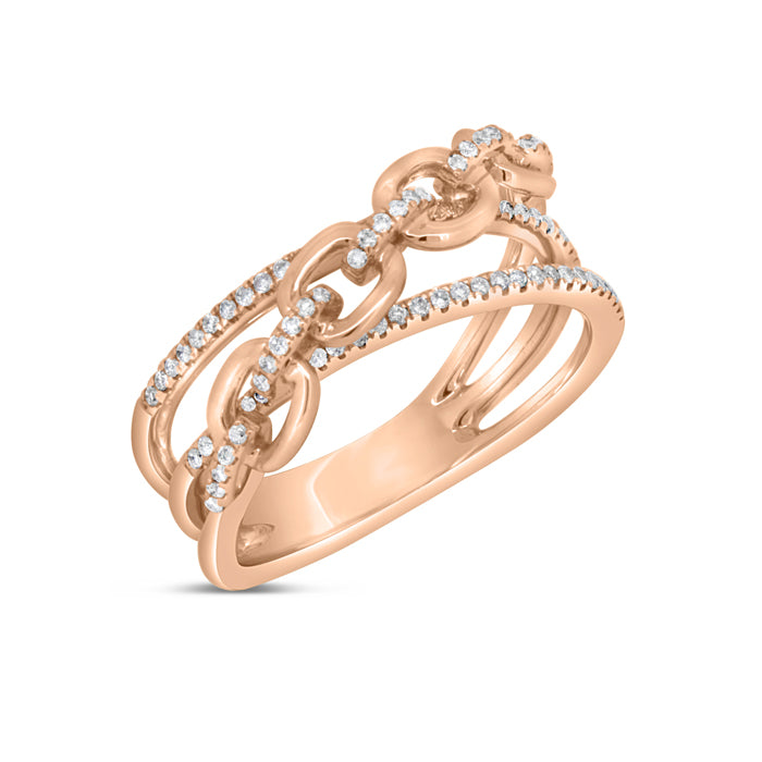 Chain Link Diamond Ring Pasha Fine Jewelry