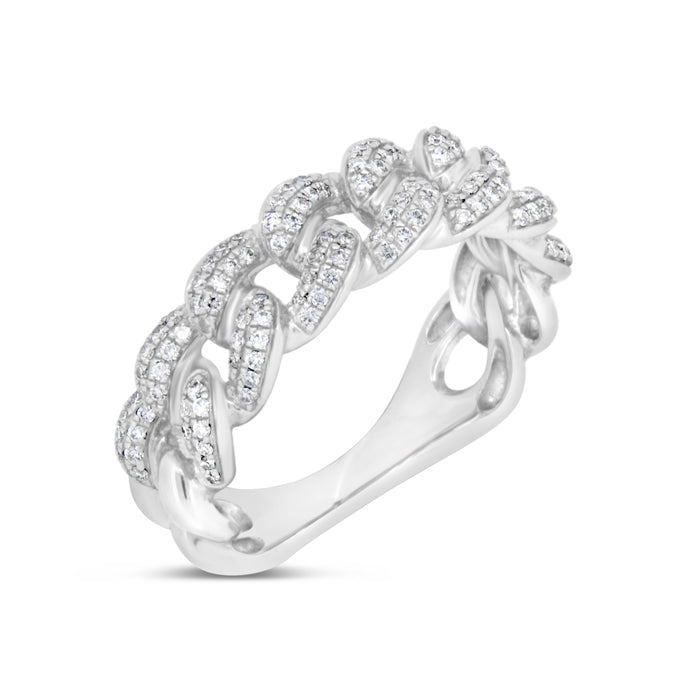 Pavé Chain Link Diamond Ring