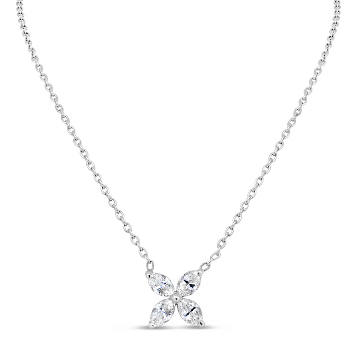 Get a Lovely Floral Diamond Necklace at Pasha Fine Jewelry