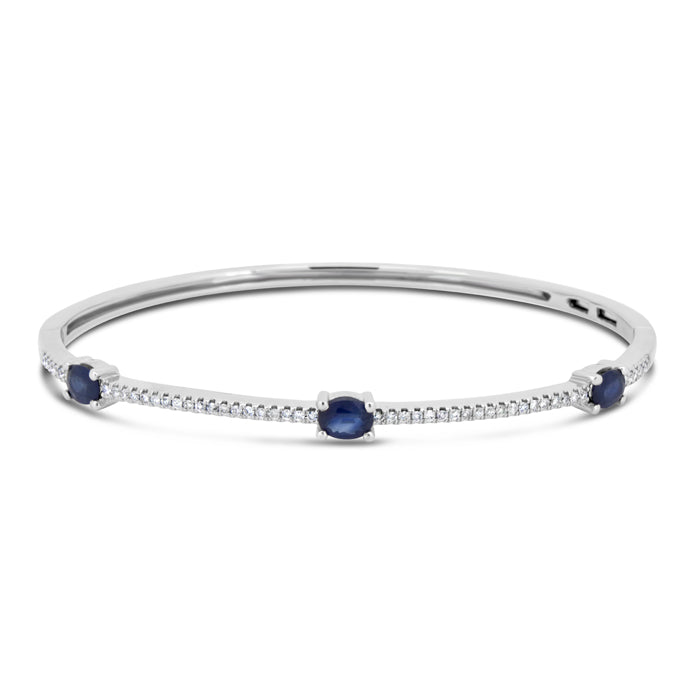 Three Stone Sapphire Bangle