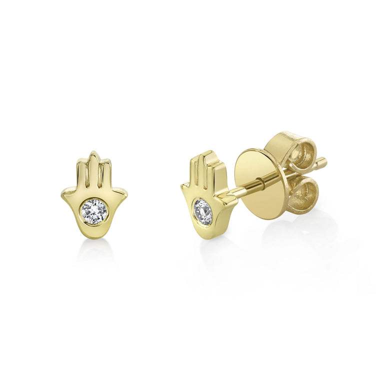 Hamsa Stud Earring