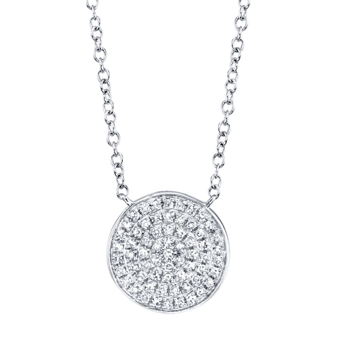 Pave Circle Necklace - Pasha Fine Jewelry