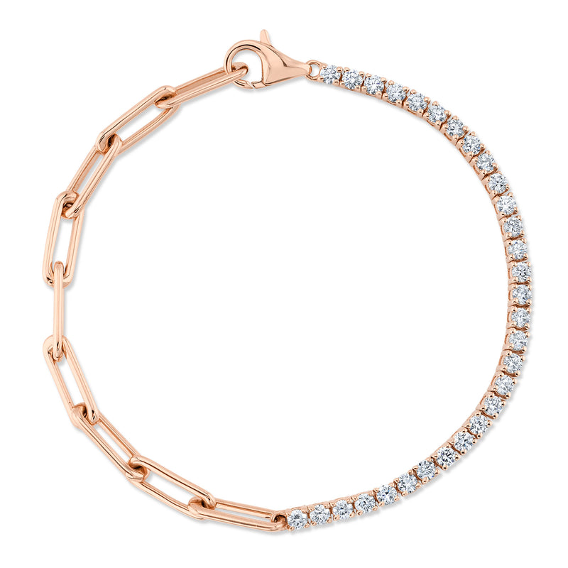 Paper Clip Tennis Bracelet - Pasha Fine Jewelry
