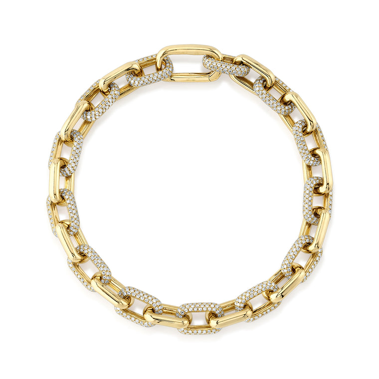 Chain Link with Diamonds Bracelet