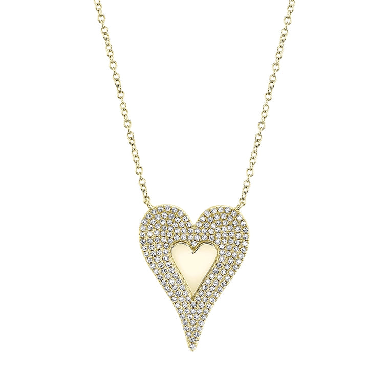 Pave Heart Necklace - Pasha Fine Jewelry