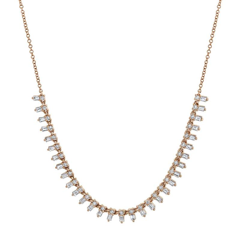 1.25CT Diamond Baguette Necklace - Pasha Fine Jewelry