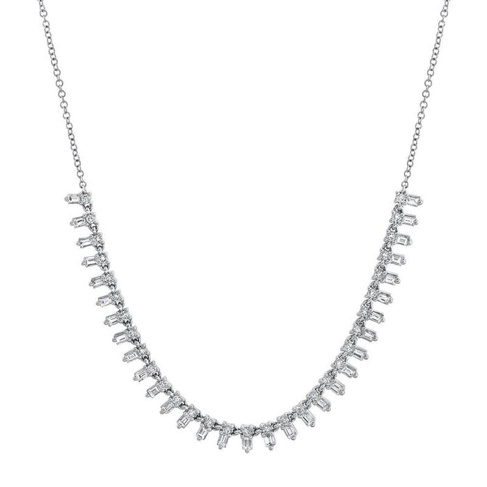 1.25CT Diamond Baguette Necklace - Pasha Fine Jewelry