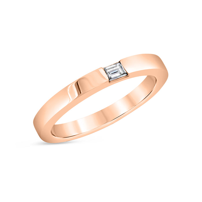 Single Baguette Diamond Ring