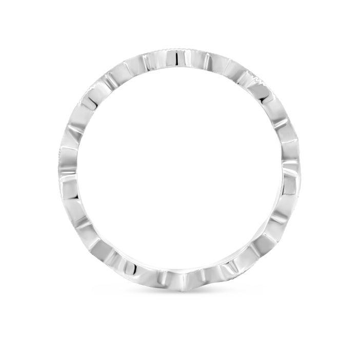 Scallop & Square Eternity Band
