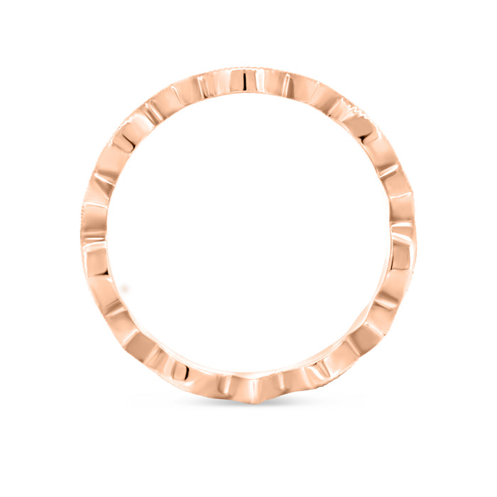 Scallop & Square Eternity Band
