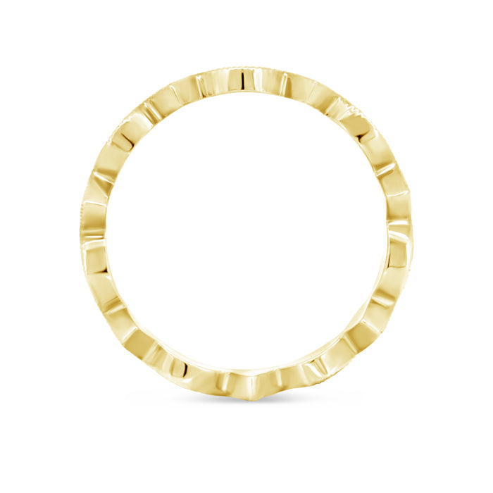 Scallop & Square Eternity Band