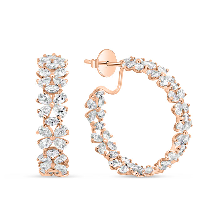 Floral Inside and Out Hoops