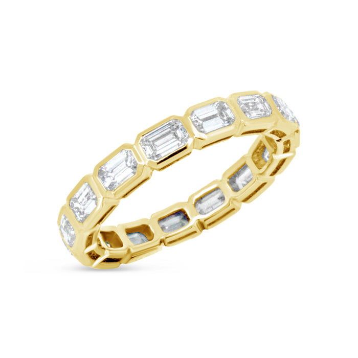 East/West Emerald Eternity Band