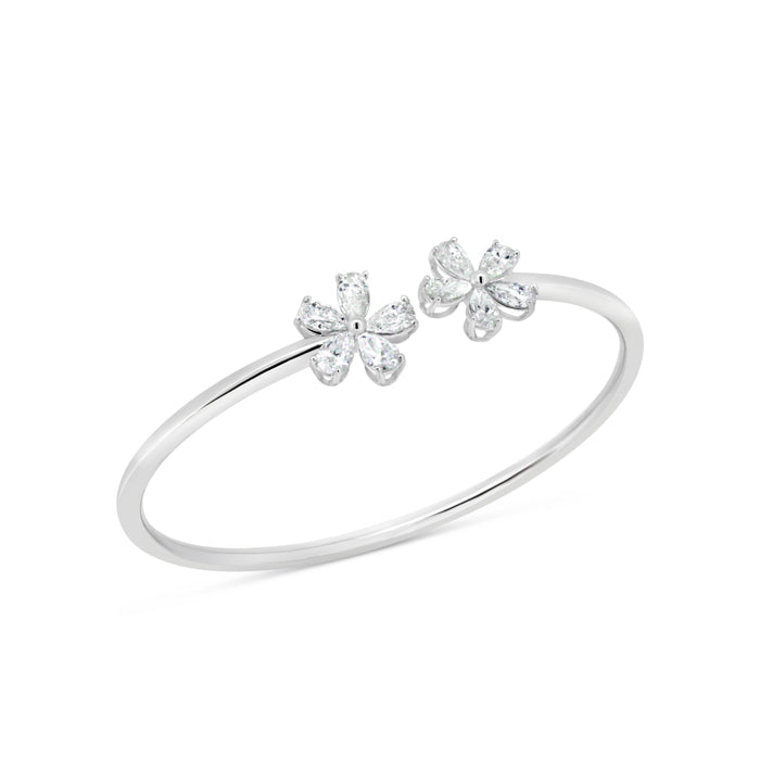 Pear Shape Floral Bangle
