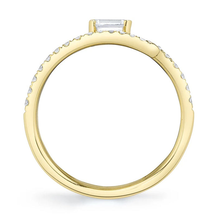 Emerald/Pavé Wrap Ring - Pasha Fine Jewelry