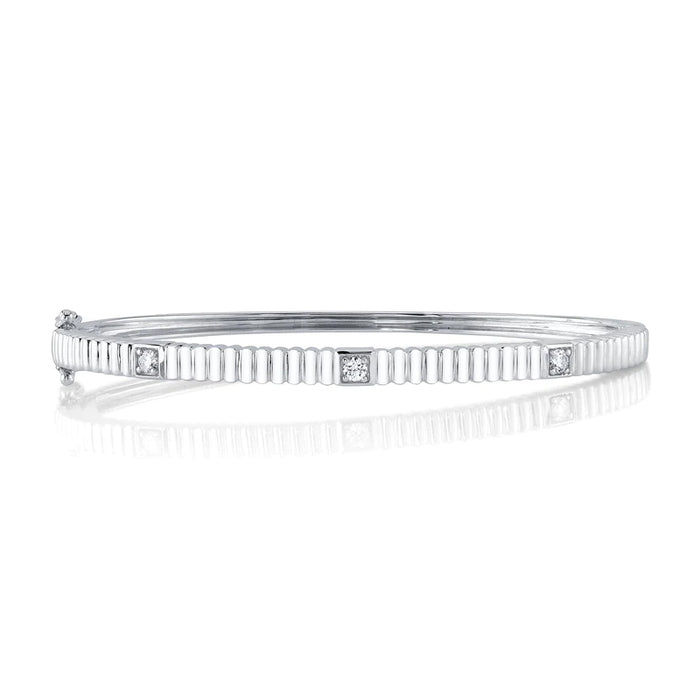 Pavé Diamond Fluted Bangle