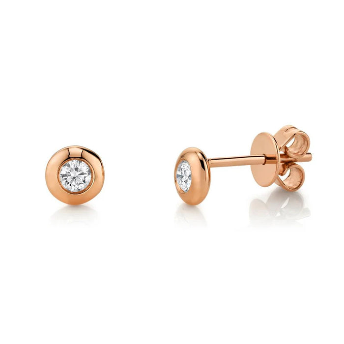Bezel Stud Earring