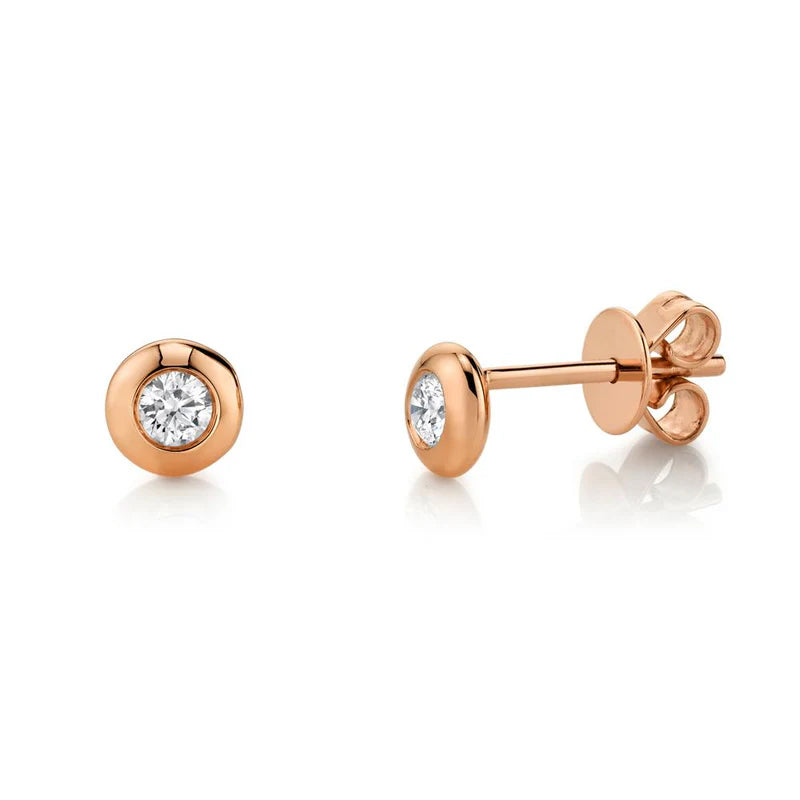 Bezel Stud Earring