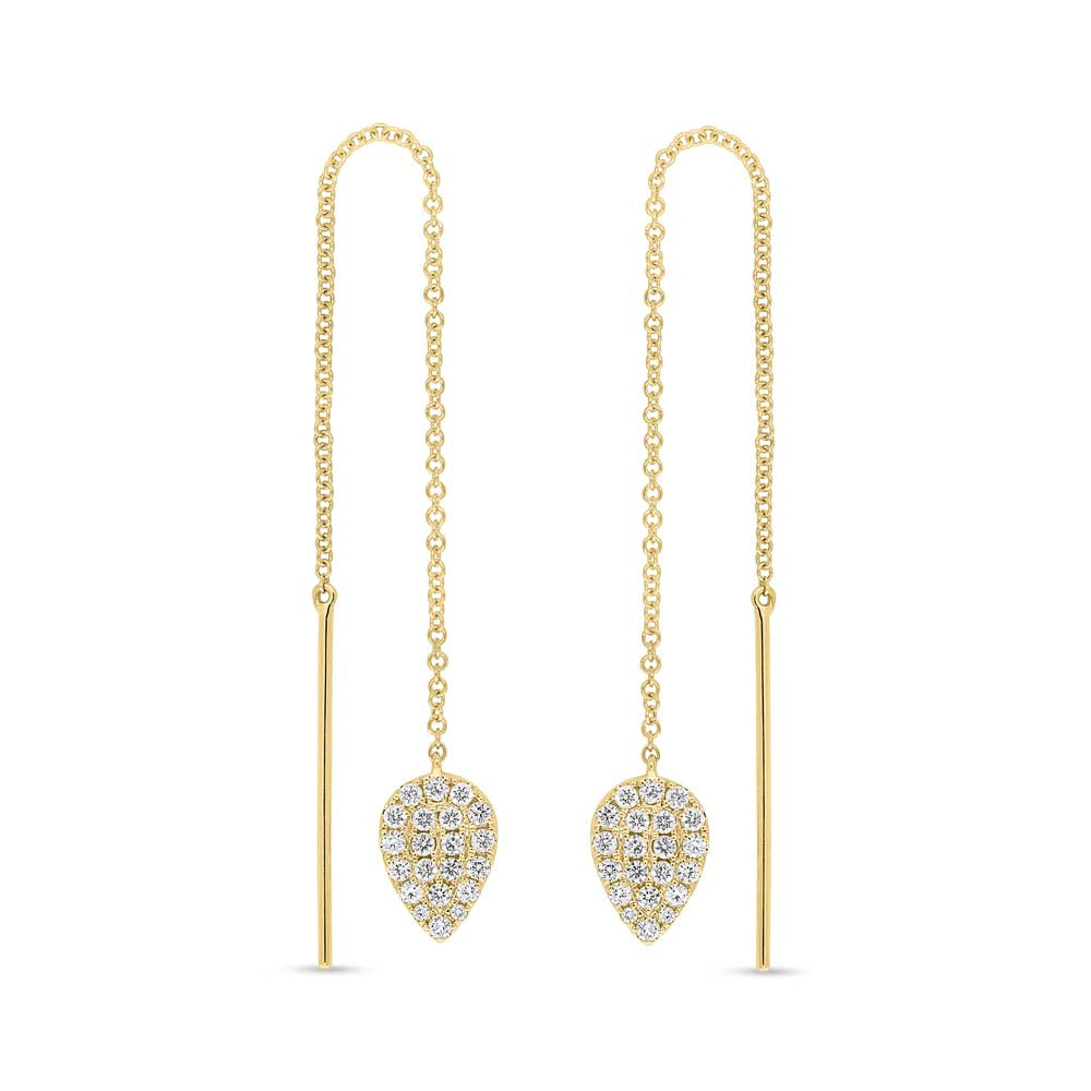 Pavé Pear Shape Ear Threader