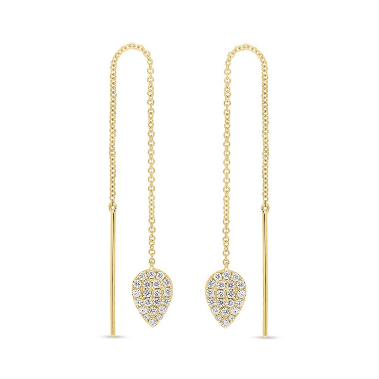 Pavé Pear Shape Ear Threader