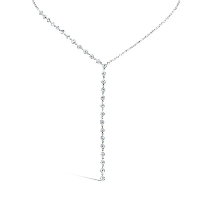 Half Bezel Diamond Necklace - Pasha Fine Jewelry