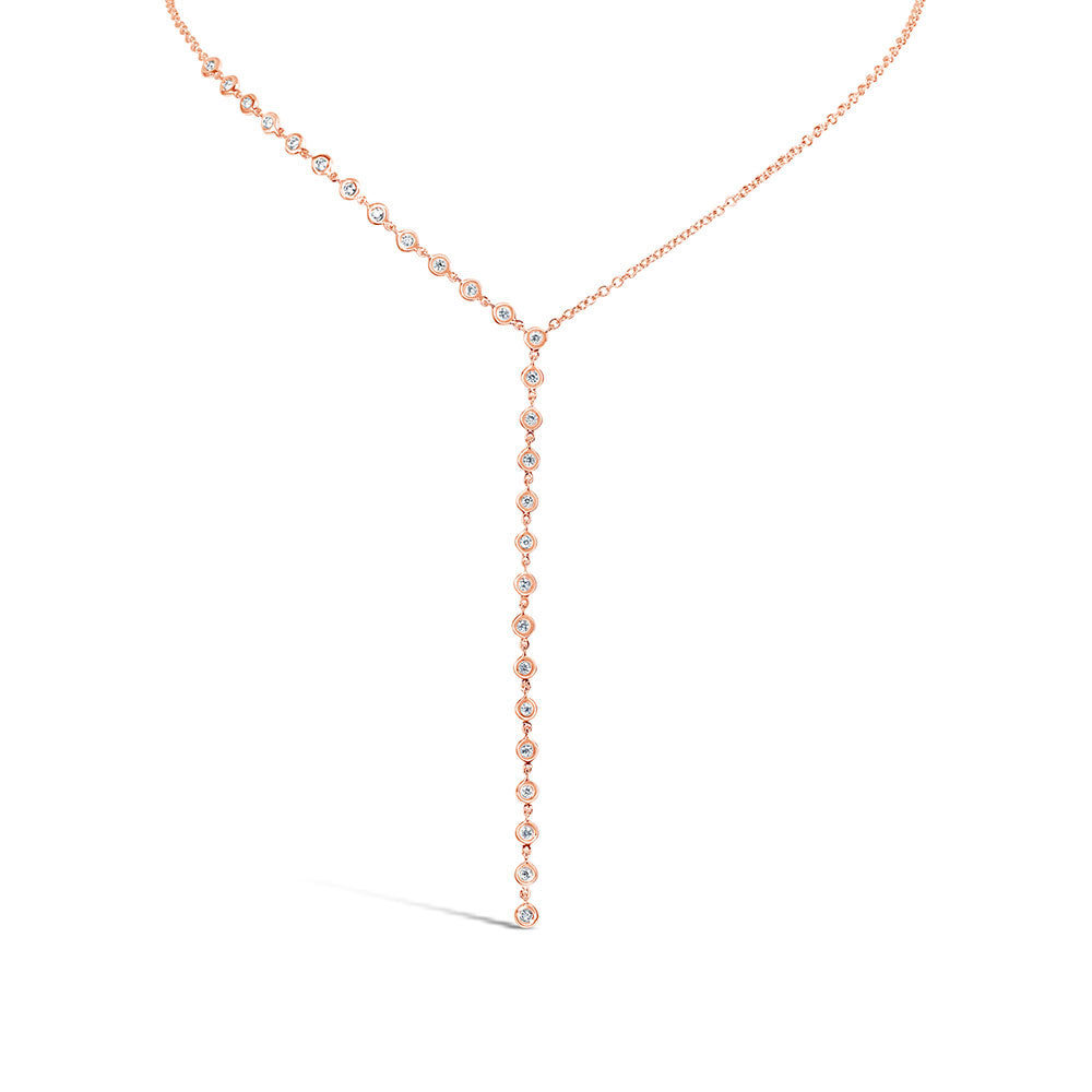 Half Bezel Diamond Necklace