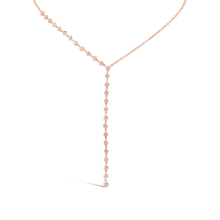 Half Bezel Diamond Necklace