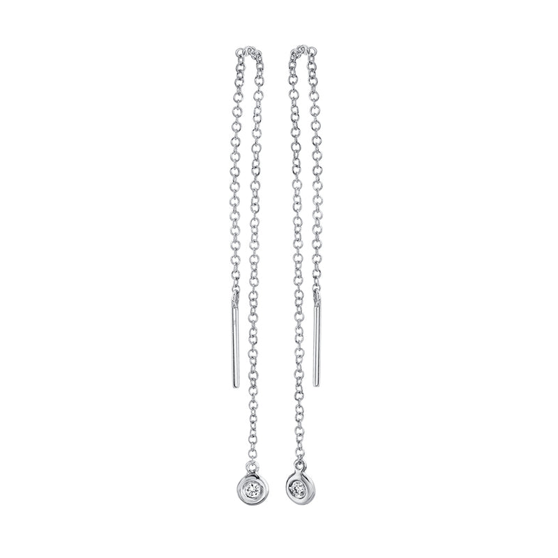 Diamond Bezel Ear Threader