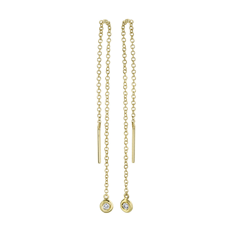 Diamond Bezel Ear Threader