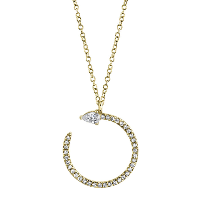 Diamond Pear Necklace