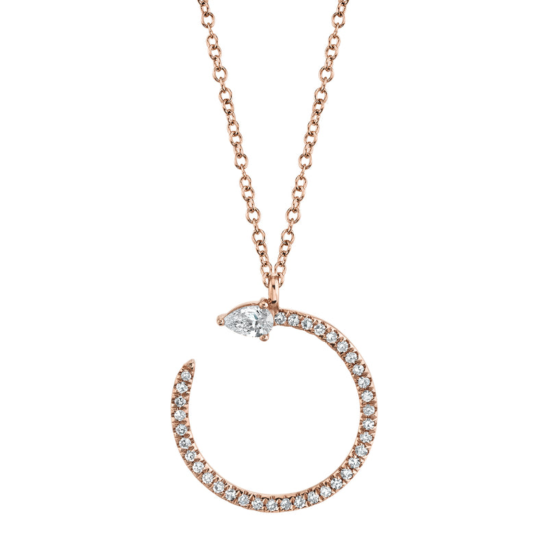 Diamond Pear Necklace