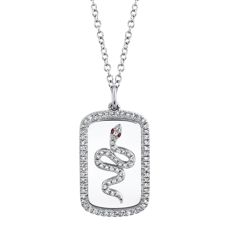 Diamond Snake Dog Tag