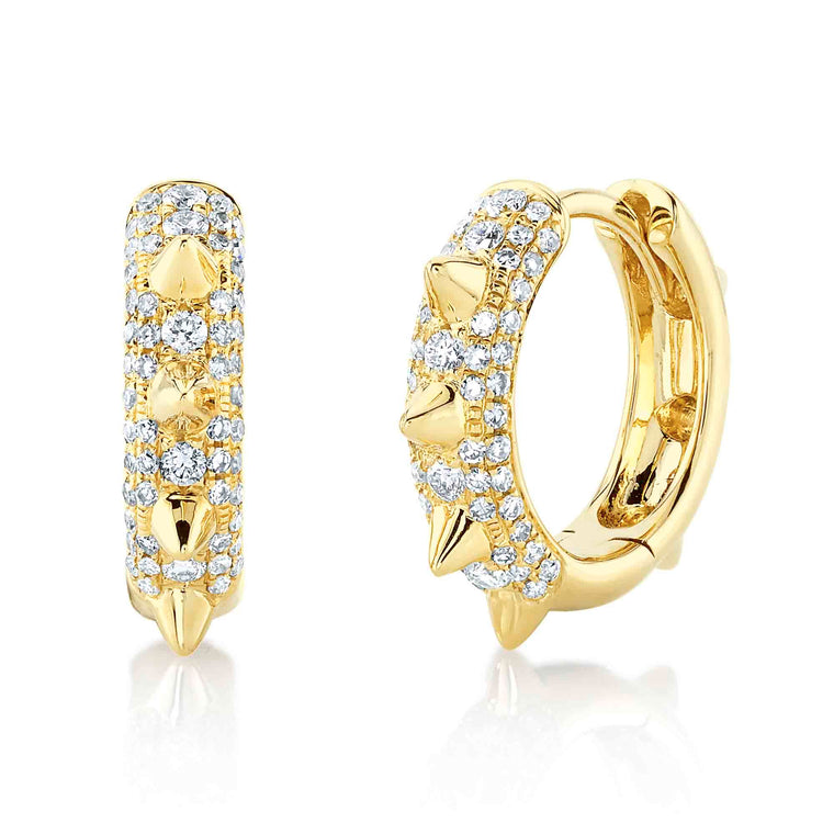 Diamond Spike Hoops