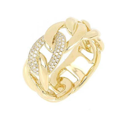 Diamond Cuban Link Ring