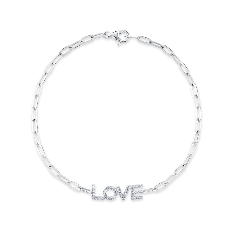 LOVE Paper Clip Bracelet