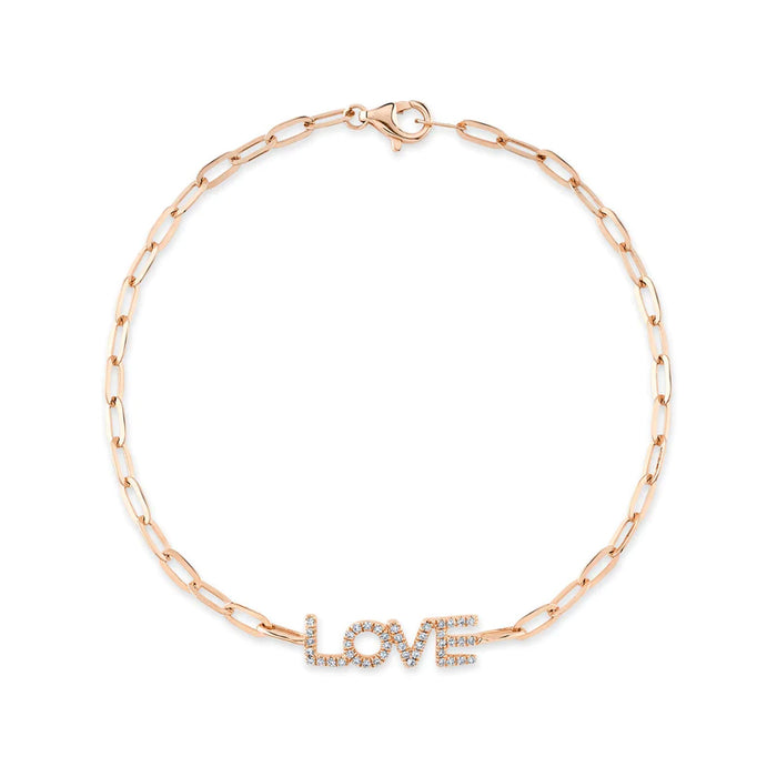 LOVE Paper Clip Bracelet