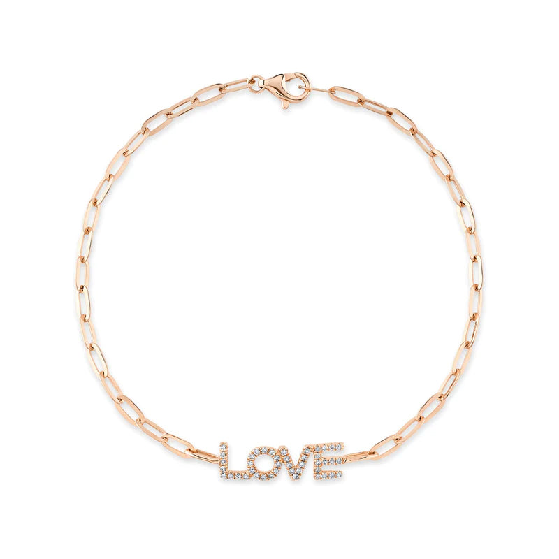 LOVE Paper Clip Bracelet