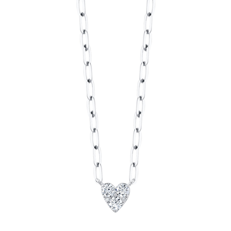 Diamond Heart Link Necklace