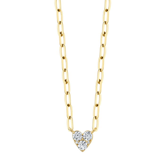 Diamond Heart Link Necklace