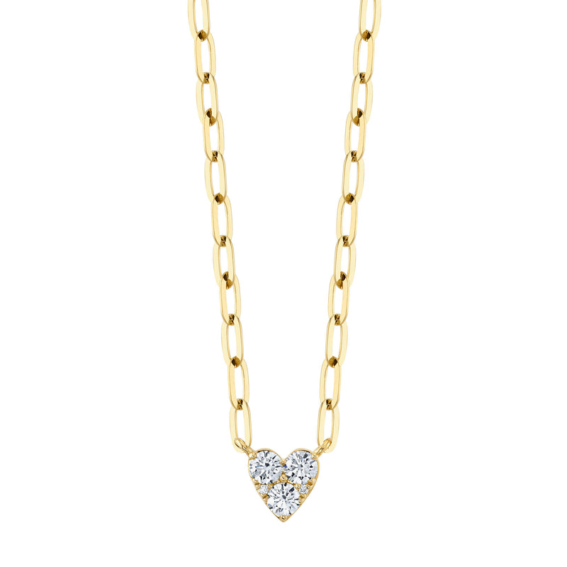 Diamond Heart Link Necklace