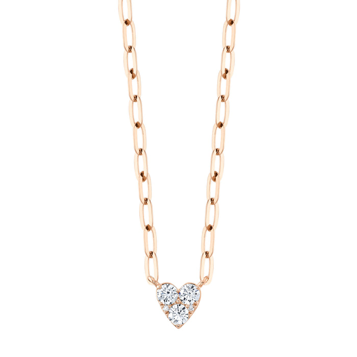 Diamond Heart Link Necklace