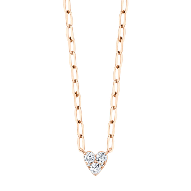 Diamond Heart Link Necklace