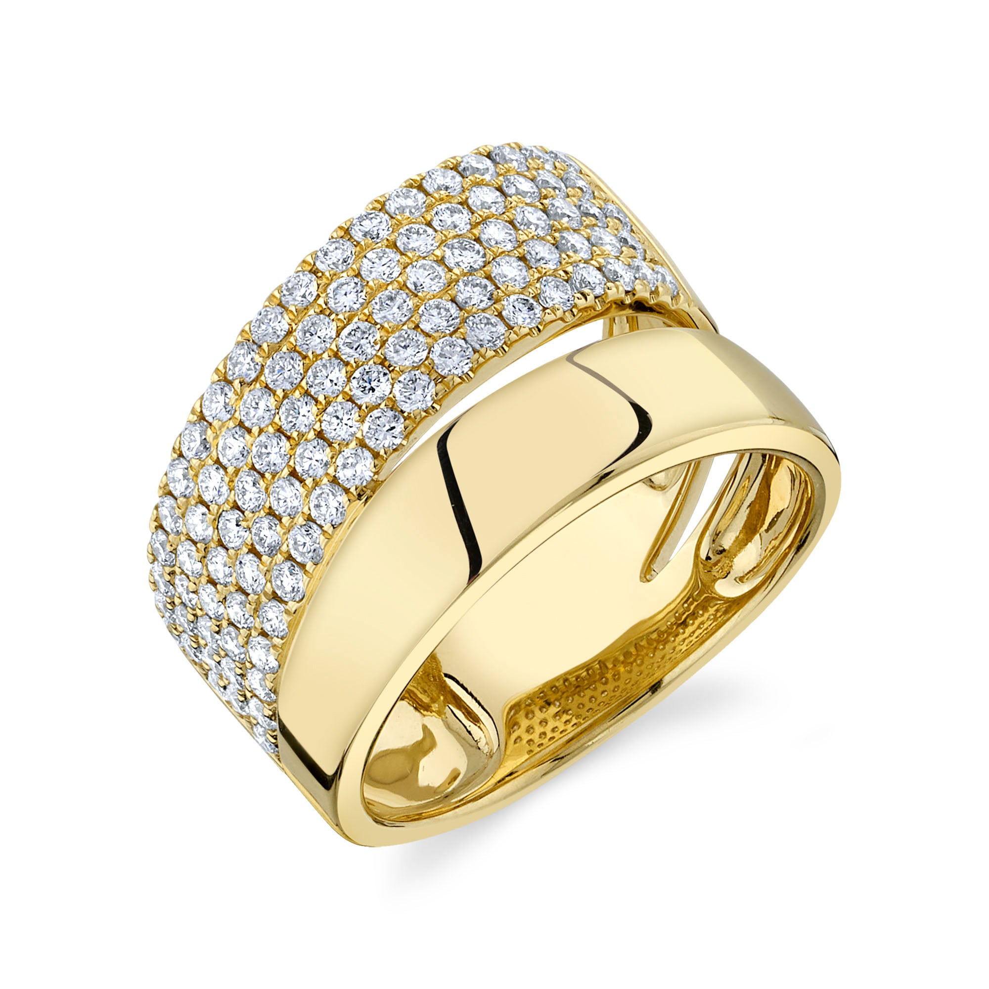 Double Band Pavé Wrap Ring
