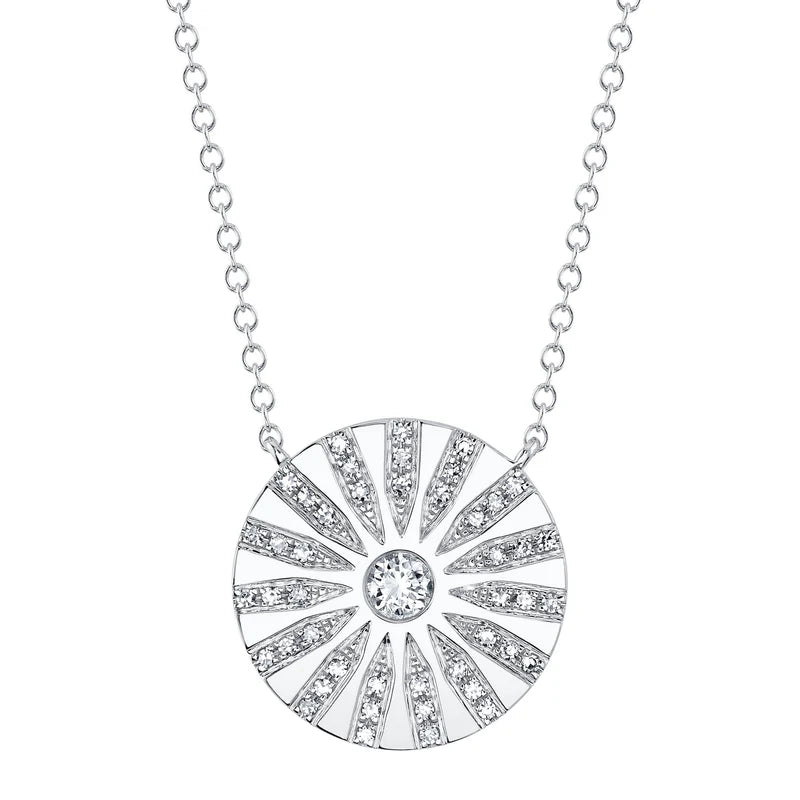 Sunburst Diamond Necklace