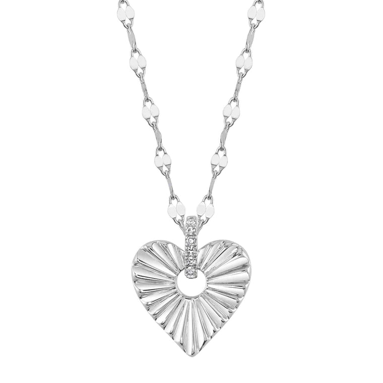 Fluted Heart Pendant