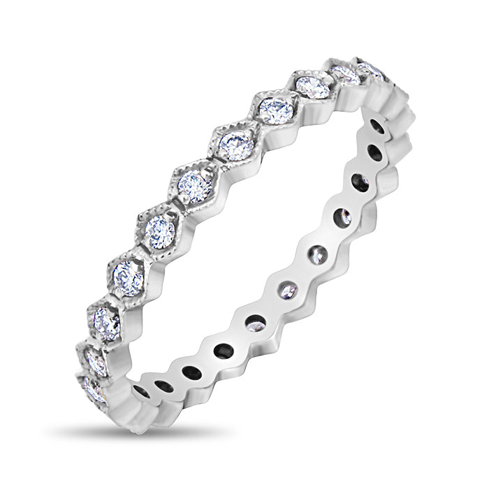 Hexagon Diamond Band - Pasha Fine Jewelry