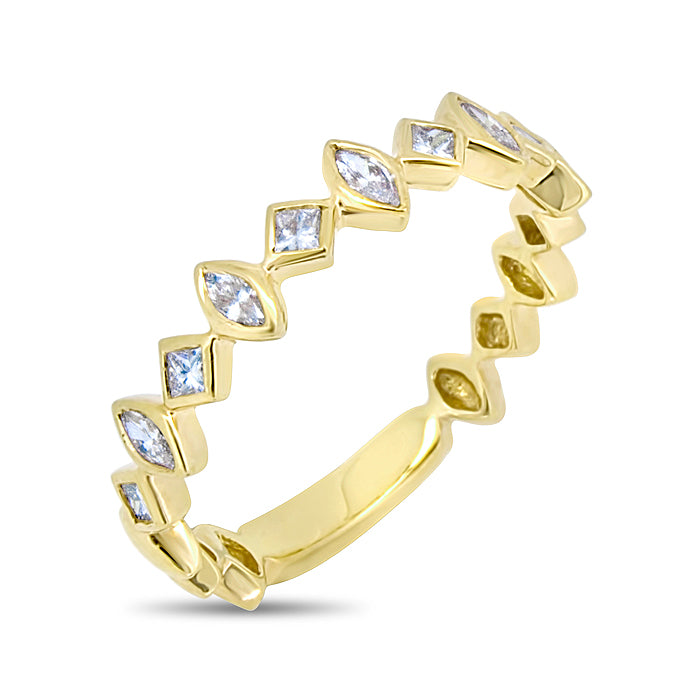 Gold Ring The Pasha Diamond 18 Karat Yellow Gold Wide Diamond