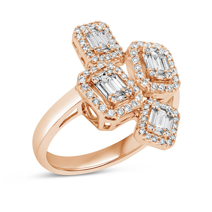 4 Stone Art Deco Diamond Ring - Pasha Fine Jewelry