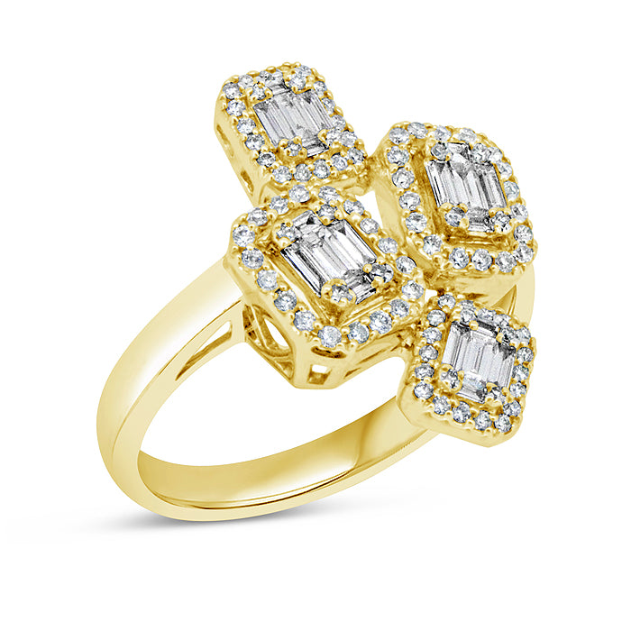 4 Stone Art Deco Diamond Ring - Pasha Fine Jewelry